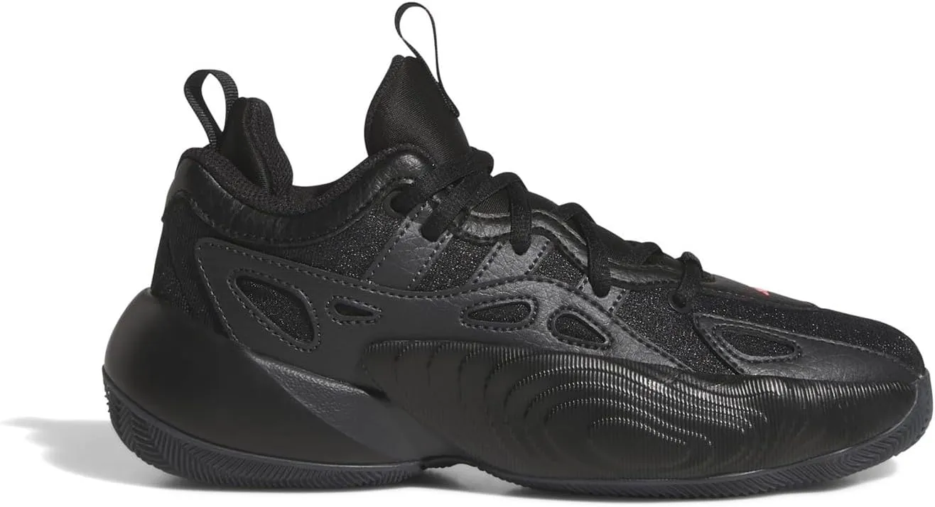 adidas Basketball Shoes, Core Black Carbon Solar Red, 7.5 US Unisex Big Kid