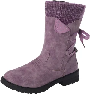 AMDBEL Cowboy Boots for Women, Cowgirl Boots Women Fringe Cowboy Boots Square Toe Mid Calf Chunky Heel Tassel Western Boots