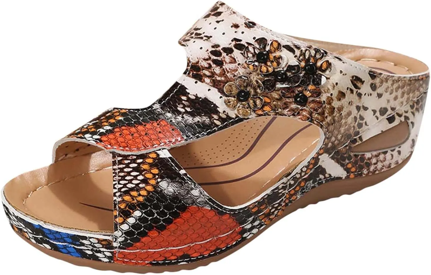 AMDBEL Summer Sandals For Women 2023 Trendy, Sandals For Women 2023 Orthopedic, Orthopedic Sandals for Women, Womens Sandals Comfortable Hollow Out Slip On Platform Wedge Sandals Walking Shoes