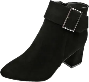 Ankle Boots for Women Fall Winter Wedge Boots Chelsea Booties Side Zipper Pointed Toe Vintage Blocked Mid Heel Bow