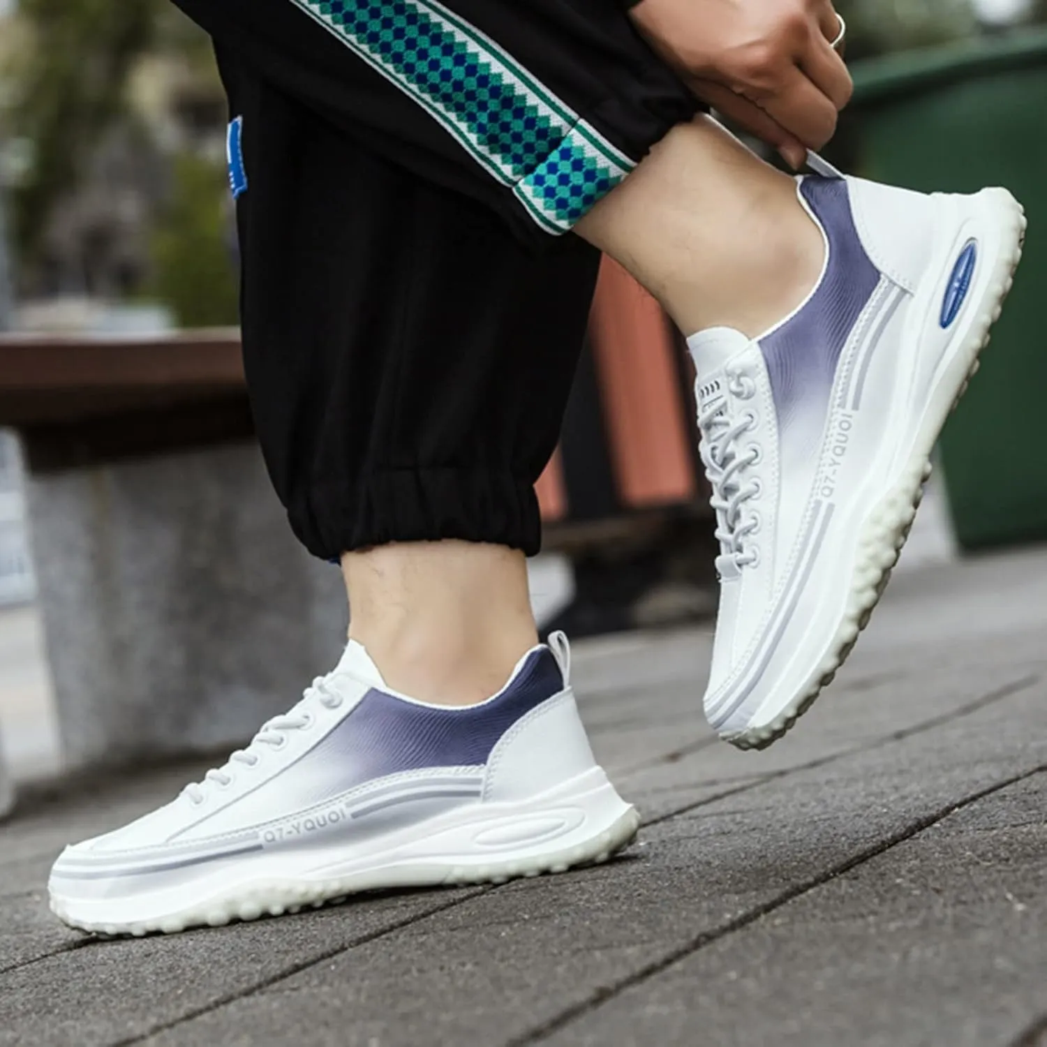 Athletic Fashion Sneakers for Men Lightweight Breathable Slip on Running Shoe Athletic Fashion Sneakers for Men