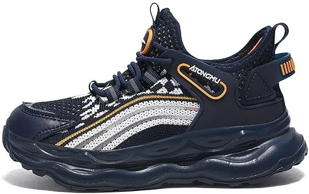 Axcone Kid's Sneakers Boys Girls Outdoor Non-Slip Cushioning Athletic Shoes Casual Soft Soled Breathable Basketball Shoes Running Shoes