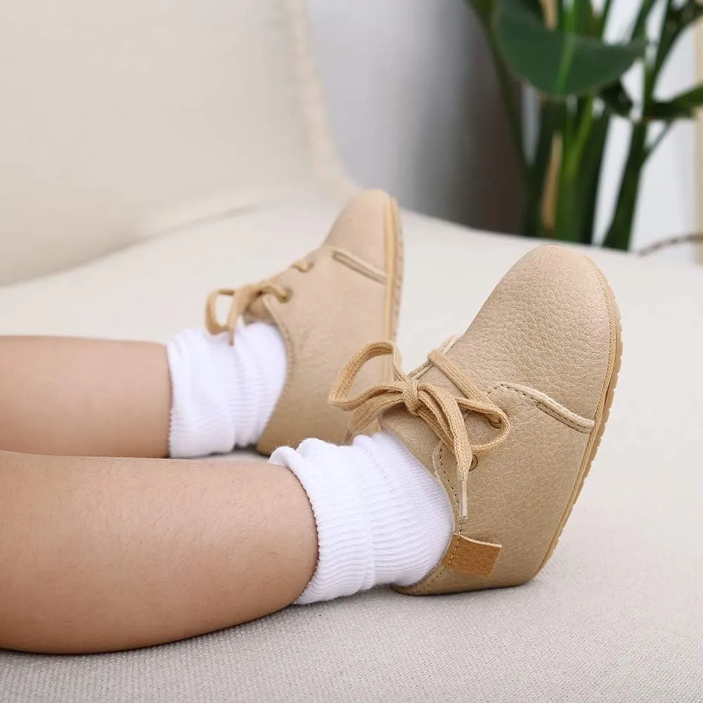 Baby Boys Girls Booties Fleece Anti-Slip Soft Sole Boots Toddler First Walker Warm Shoes