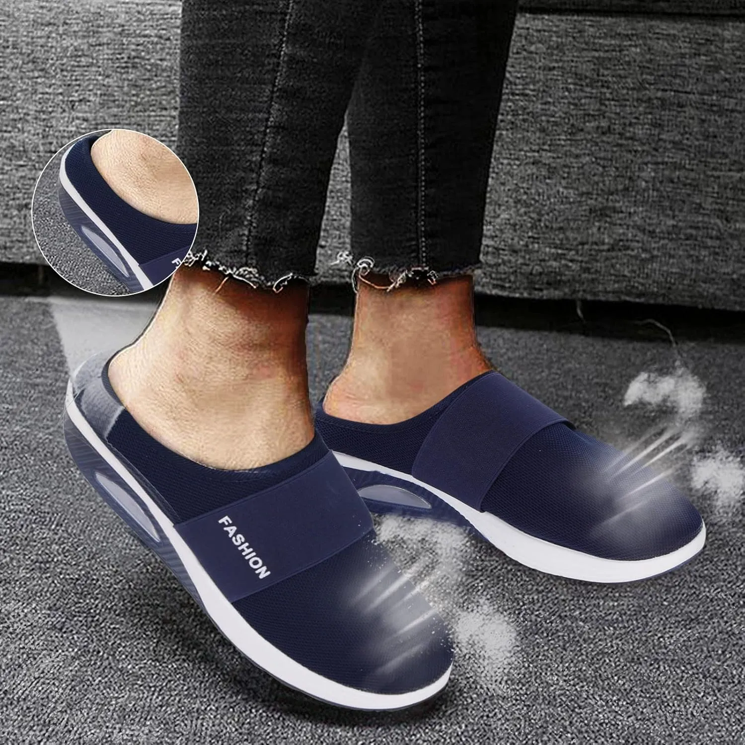 Black Workout Sneakers for Women Walking Shoes Women Wide Width Size 11 Womens Shoes Casual Slip Ons Wide Width Women's Sneakers with Arch Support Wide 7.5 Wide Womens Sneakers Black