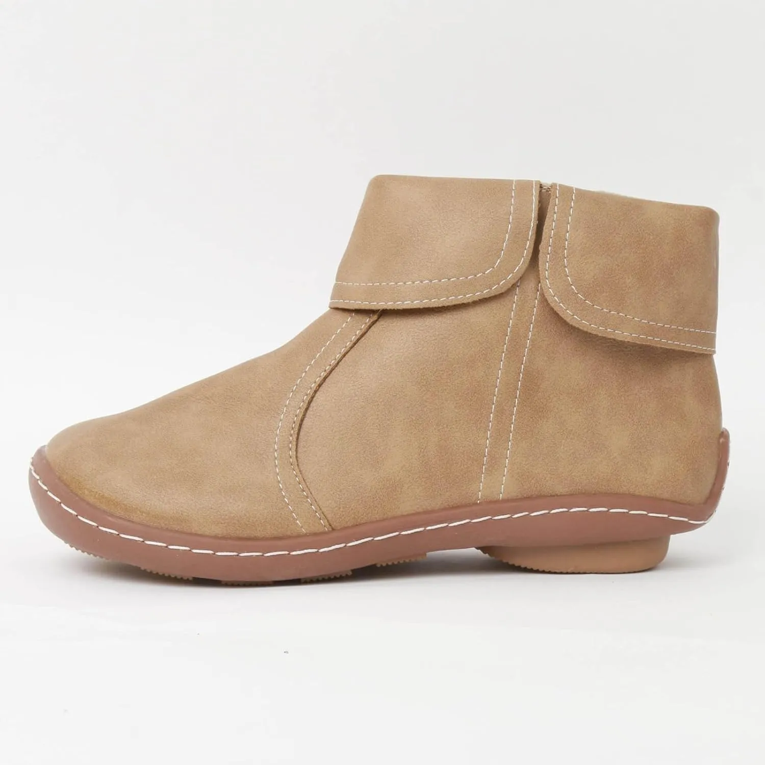 Cathalem Ankle Boots for Women No Heel,2024 New Arch Support Booties Zip-up Vintage Leather Damping Shoes Flat Heel Booties