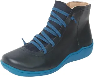 Cathalem Ankle Boots for Women Premium Orthopedic Boots Arch Support Leather Comfortable Side Zip Wedge Booties