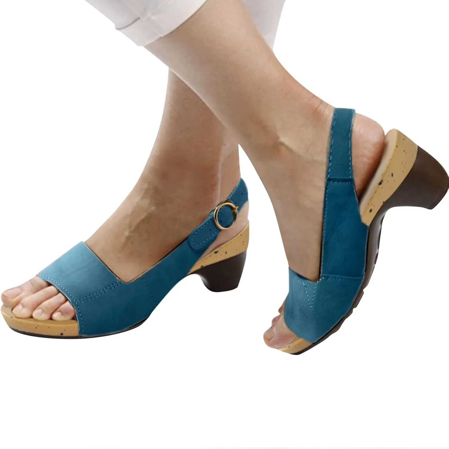 Cathalem Sandals For Women Casual Summer Women's Ultra-Comfy Wedge Sandals Premium Orthopedic Open Toe Sandals