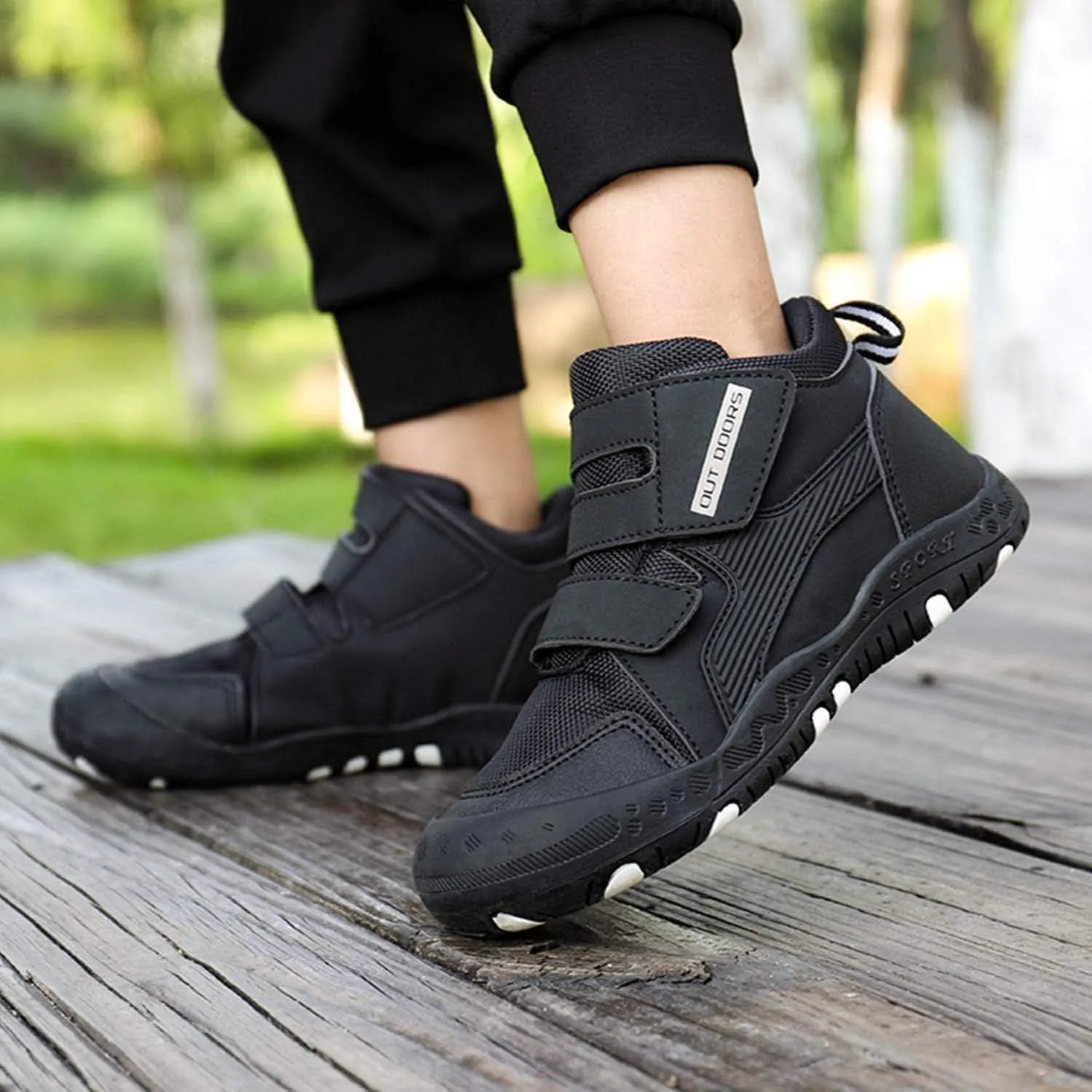 CERYTHRINA Kids Hiking Ankle Shoes Water Resistant Anti Collision Boots Athletic Outdoor Sneakers