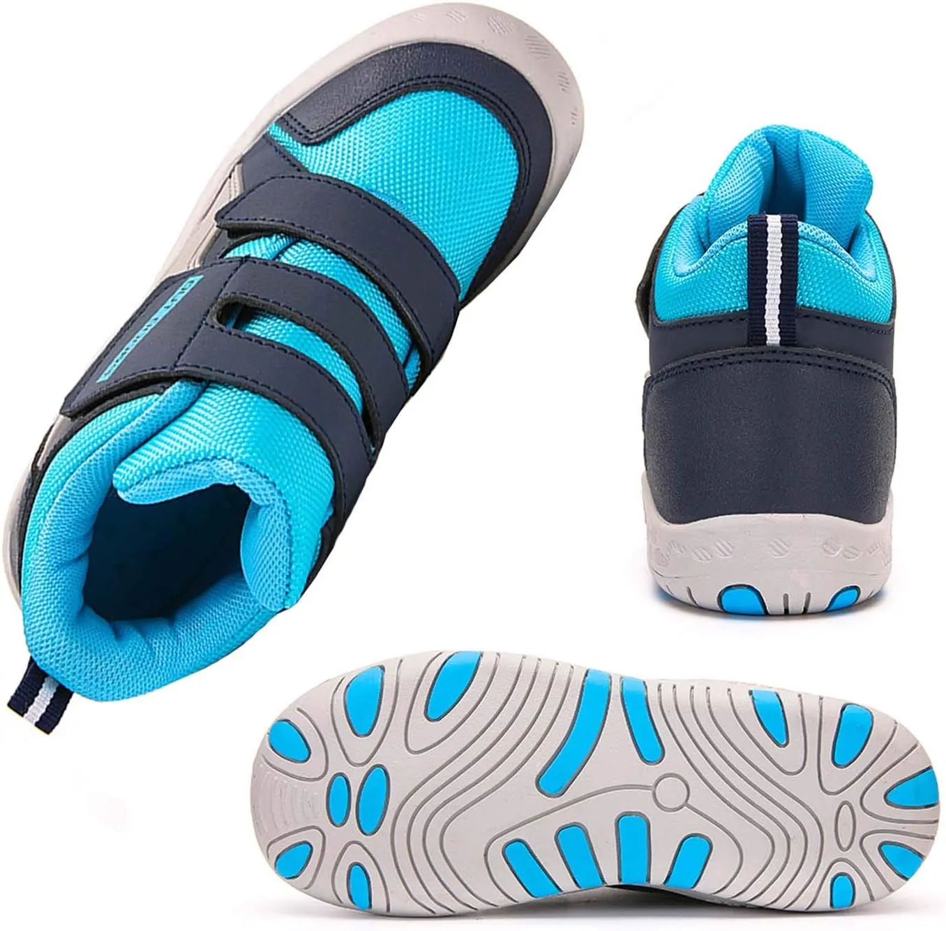 CERYTHRINA Kids Hiking Ankle Shoes Water Resistant Anti Collision Boots Athletic Outdoor Sneakers