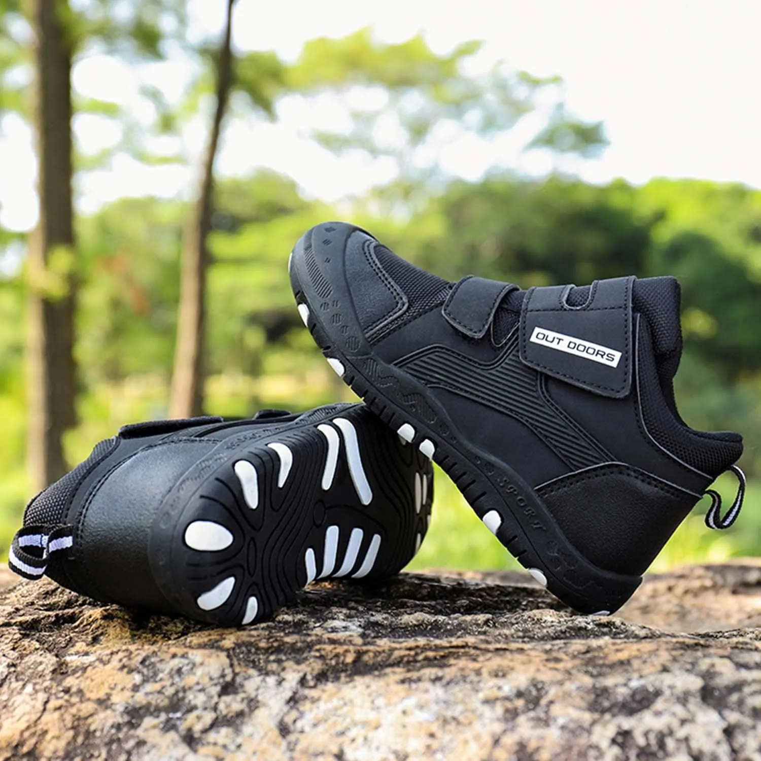 CERYTHRINA Kids Hiking Ankle Shoes Water Resistant Anti Collision Boots Athletic Outdoor Sneakers