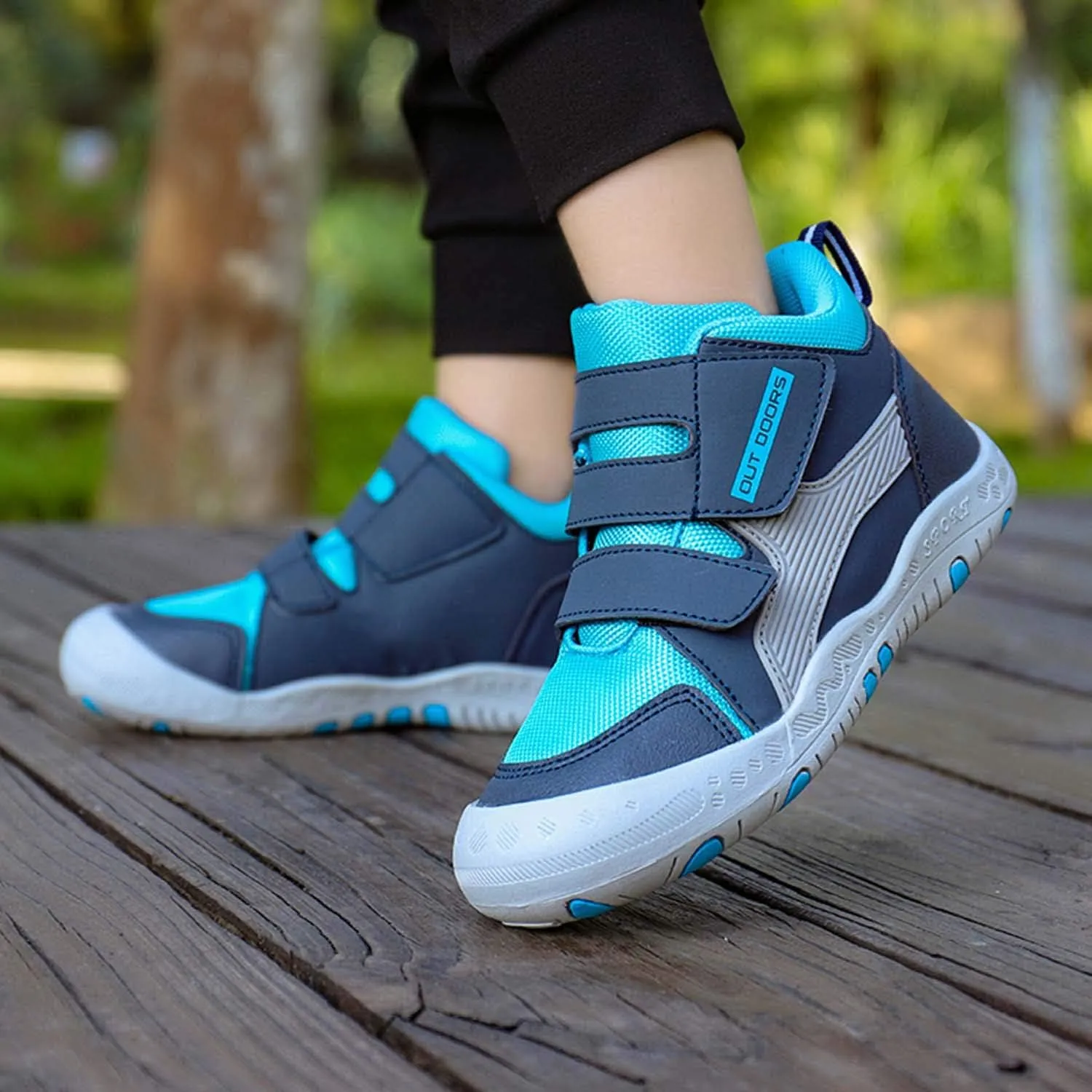 CERYTHRINA Kids Hiking Ankle Shoes Water Resistant Anti Collision Boots Athletic Outdoor Sneakers