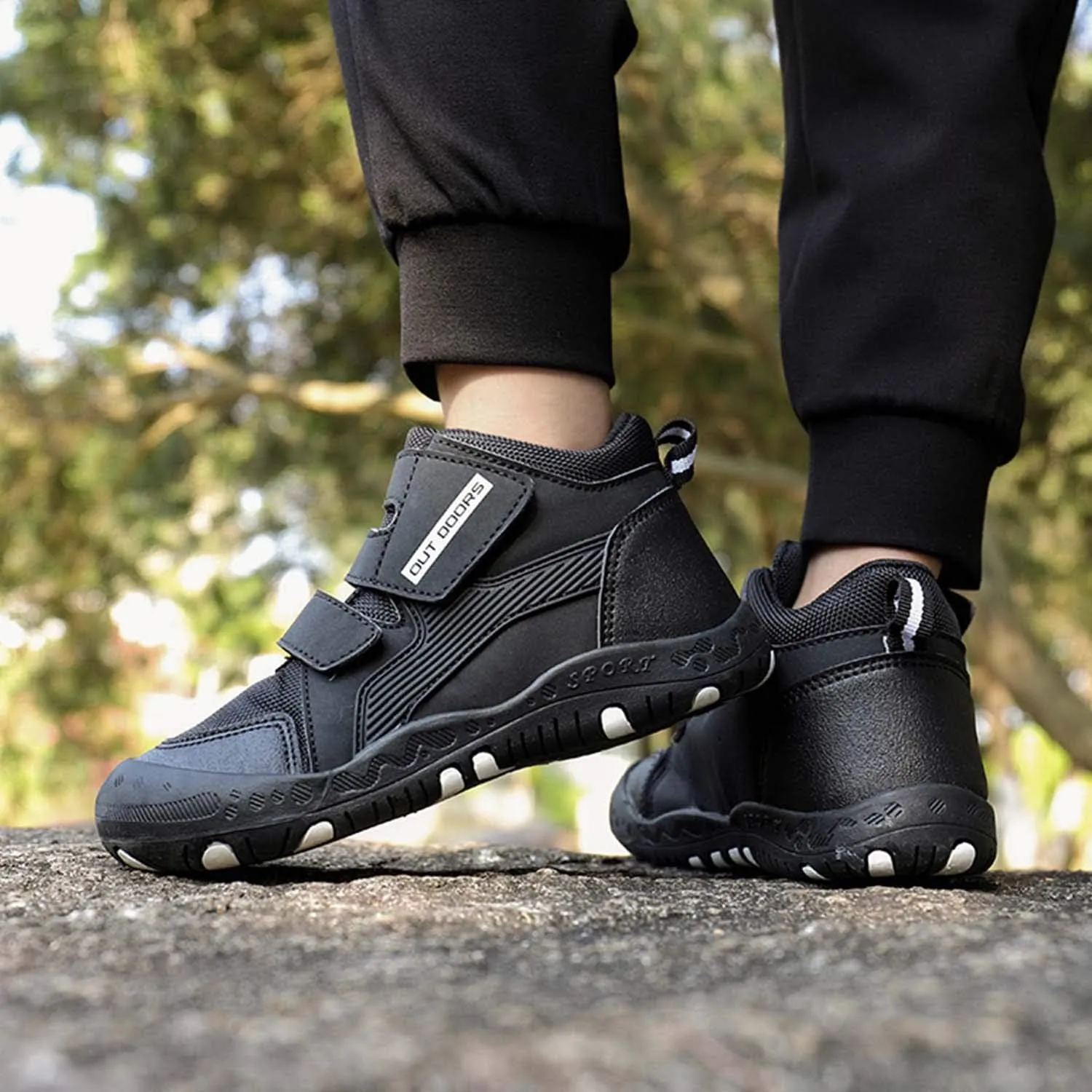 CERYTHRINA Kids Hiking Ankle Shoes Water Resistant Anti Collision Boots Athletic Outdoor Sneakers