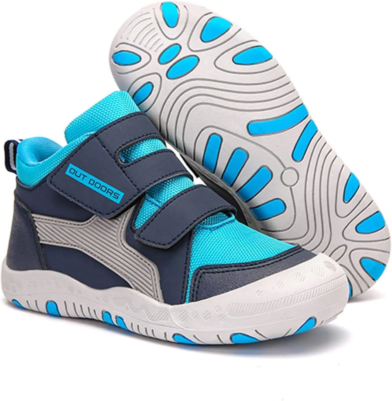 CERYTHRINA Kids Hiking Ankle Shoes Water Resistant Anti Collision Boots Athletic Outdoor Sneakers