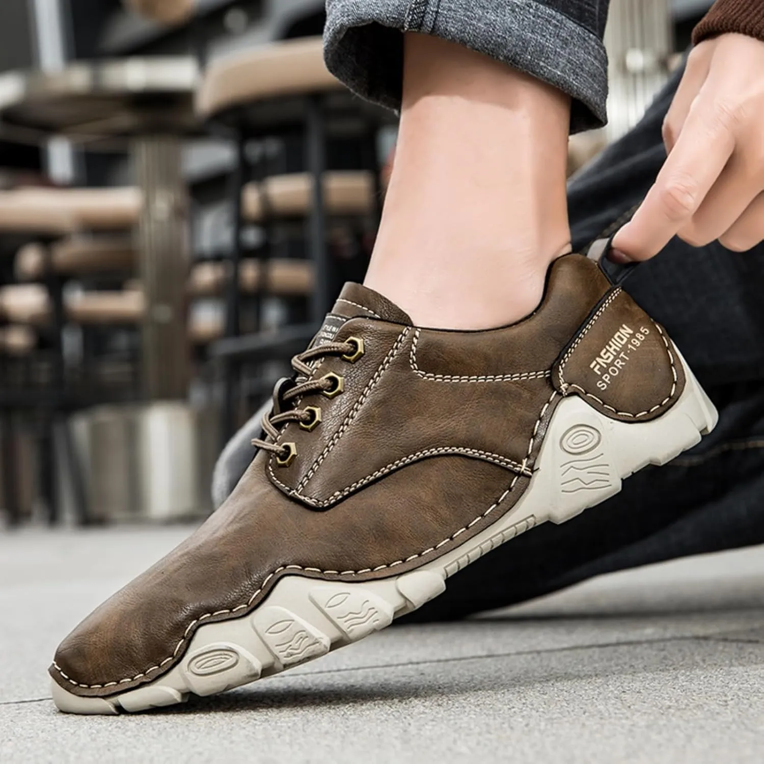Driving Shoes for Men Beck Mens Casual Slip Ons Mens Fashion Comfort Chukka Dress Walking