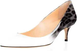 Eldof Women Kitten Heels Pumps | Pointed Toe Stiletto | 6.5cm Classic Court Shoes