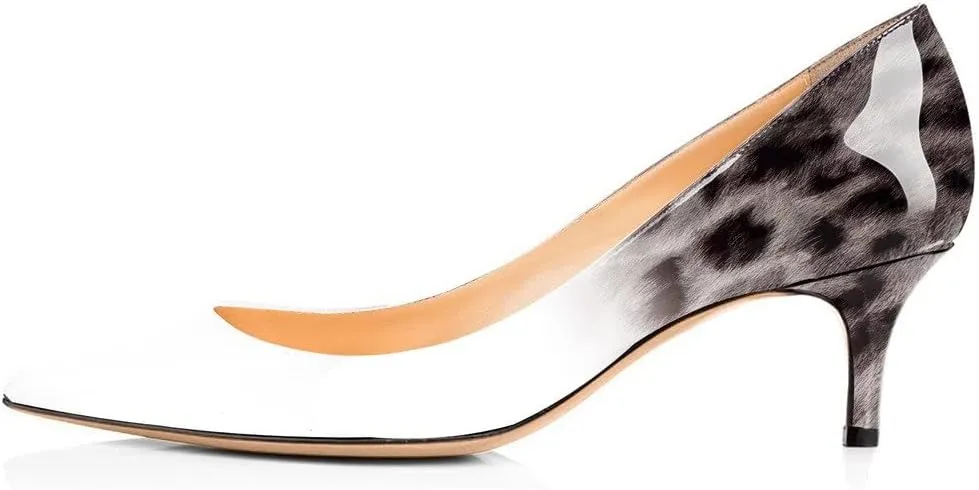 Eldof Women Kitten Heels Pumps | Pointed Toe Stiletto | 6.5cm Classic Court Shoes