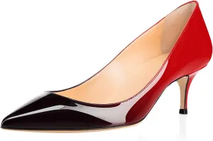Eldof Women Kitten Heels Pumps | Pointed Toe Stiletto | 6.5cm Classic Court Shoes