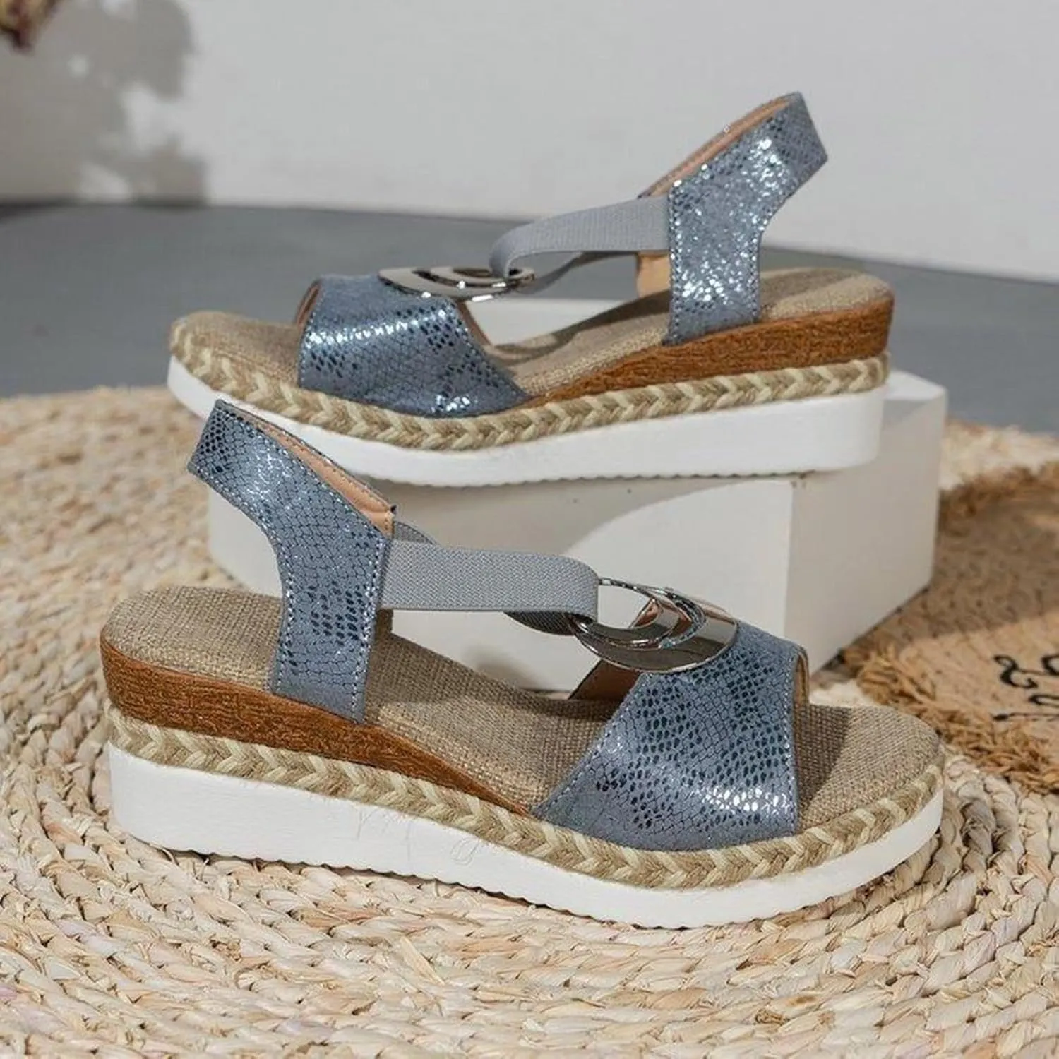 Elegant Sandals for Women Open Toe Wedge Sandals for Women Womens Wide Sandals Wedge Sandals for Women