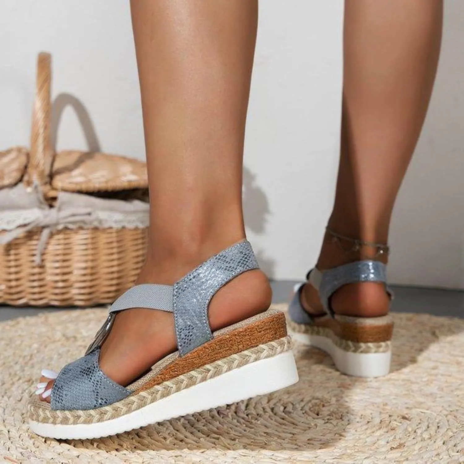 Elegant Sandals for Women Open Toe Wedge Sandals for Women Womens Wide Sandals Wedge Sandals for Women