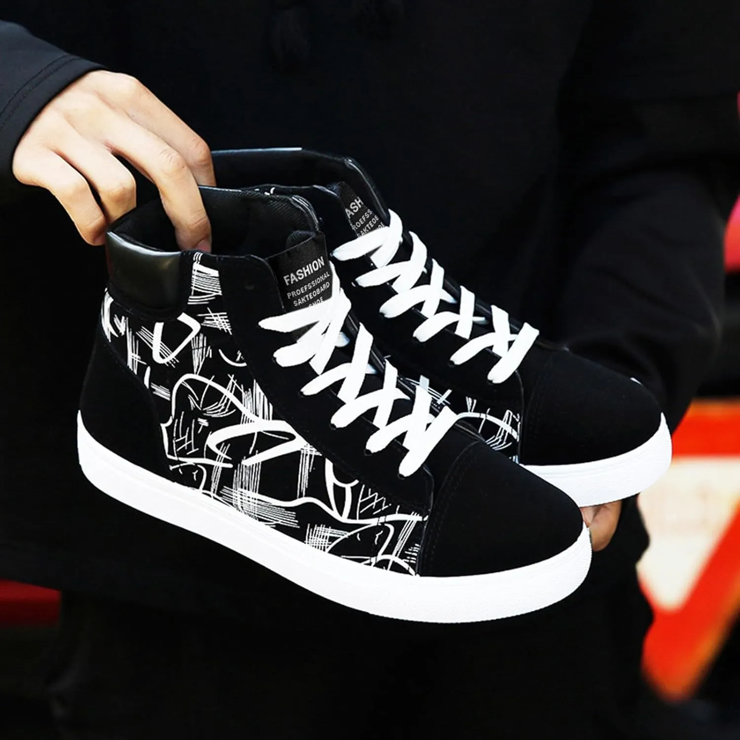 Fashion Platform Sneakers for Women 2023 Comfy Slip On Shoes for Women Black Sneakers for Women Fashion High Top Sneakers for Women Ankle Support Zapatos Comodos De Mujer Suaves
