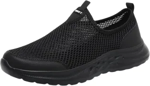 Fashion Summer Men Breathable Mesh Shallow Lace Up Casual Shoes Sneaker Odor Eliminator for Men's Sneaker (Black, 10)