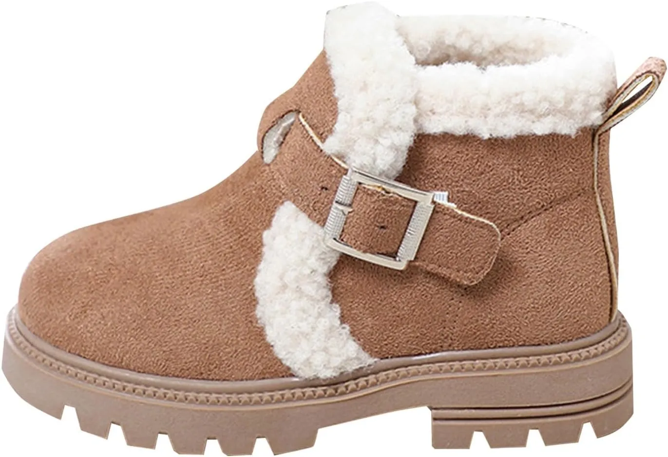 Girls Winter Boots Ankle Booties Kids Winter Booties Fashion Fur Lined Lightweight Warm Snow Booties for Everyday