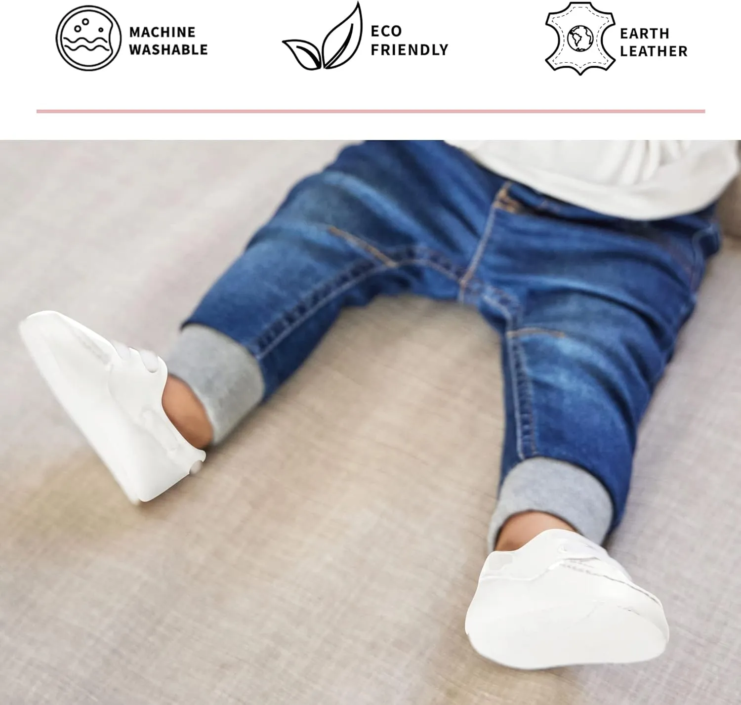 JuJuBe Boat Shoes for Babies & Infants - Machine Washable Vegan Leather Nautical Slip-Ons