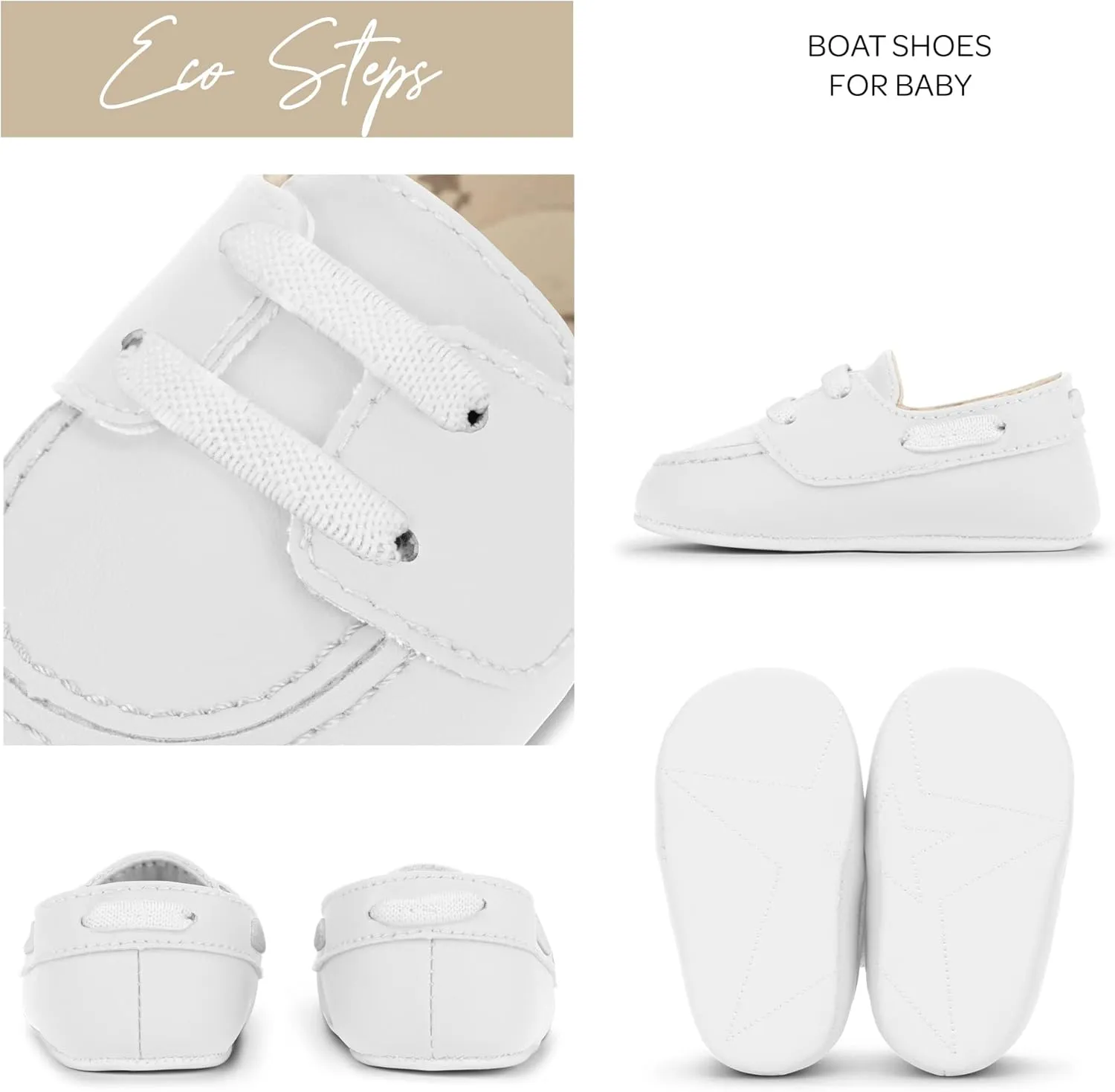JuJuBe Boat Shoes for Babies & Infants - Machine Washable Vegan Leather Nautical Slip-Ons