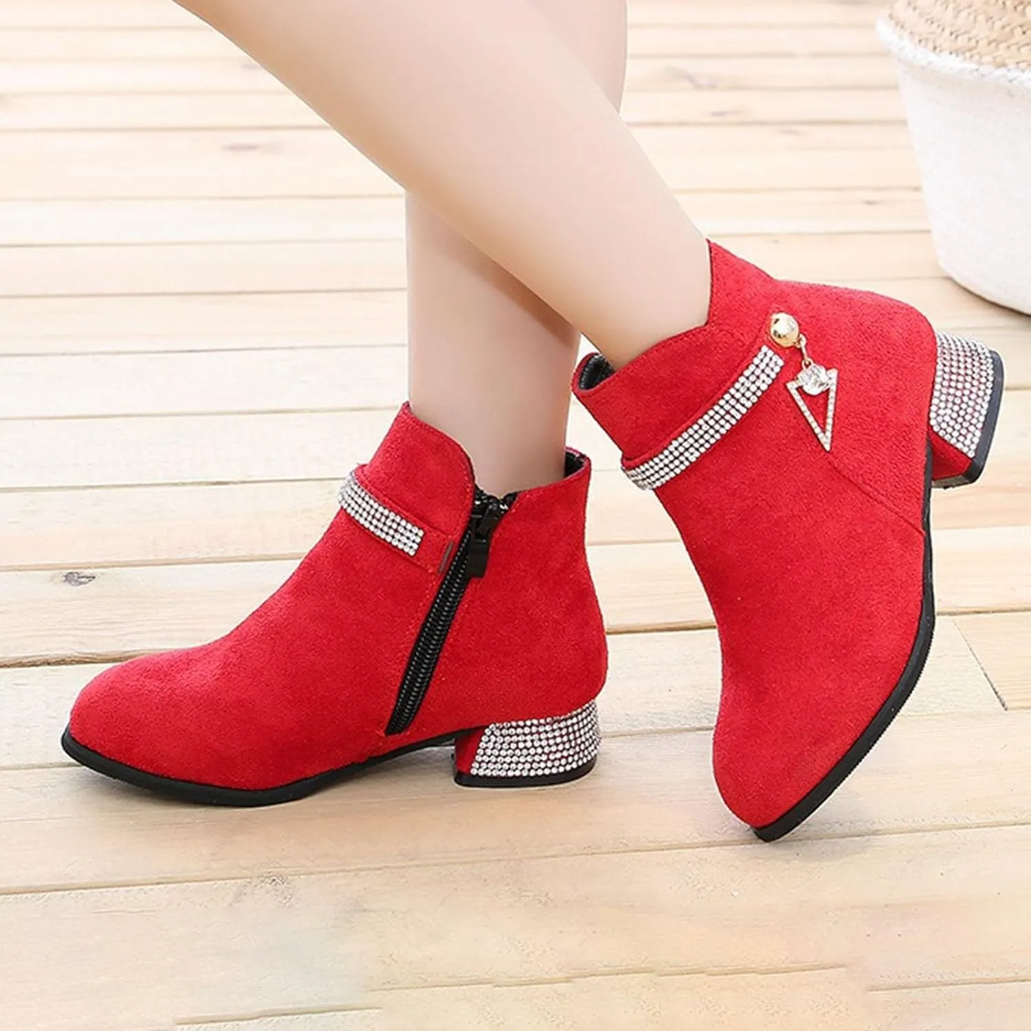 Kids Ankle Boots Kids Little Big Girls Boots Lace-Up/Zipper Outdoor Ankle Shoes Ankle Boots Toddler Winter boots