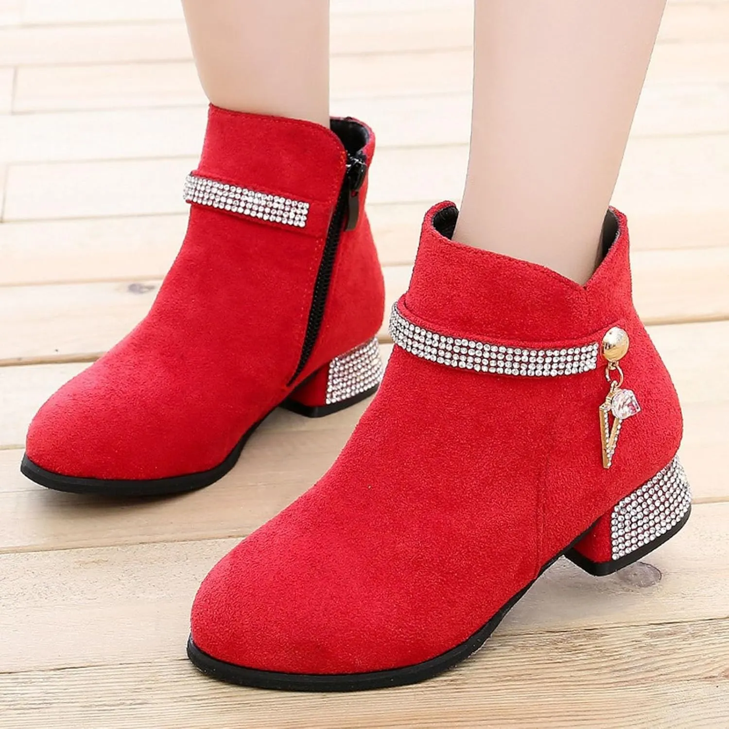 Kids Ankle Boots Kids Little Big Girls Boots Lace-Up/Zipper Outdoor Ankle Shoes Ankle Boots Toddler Winter boots