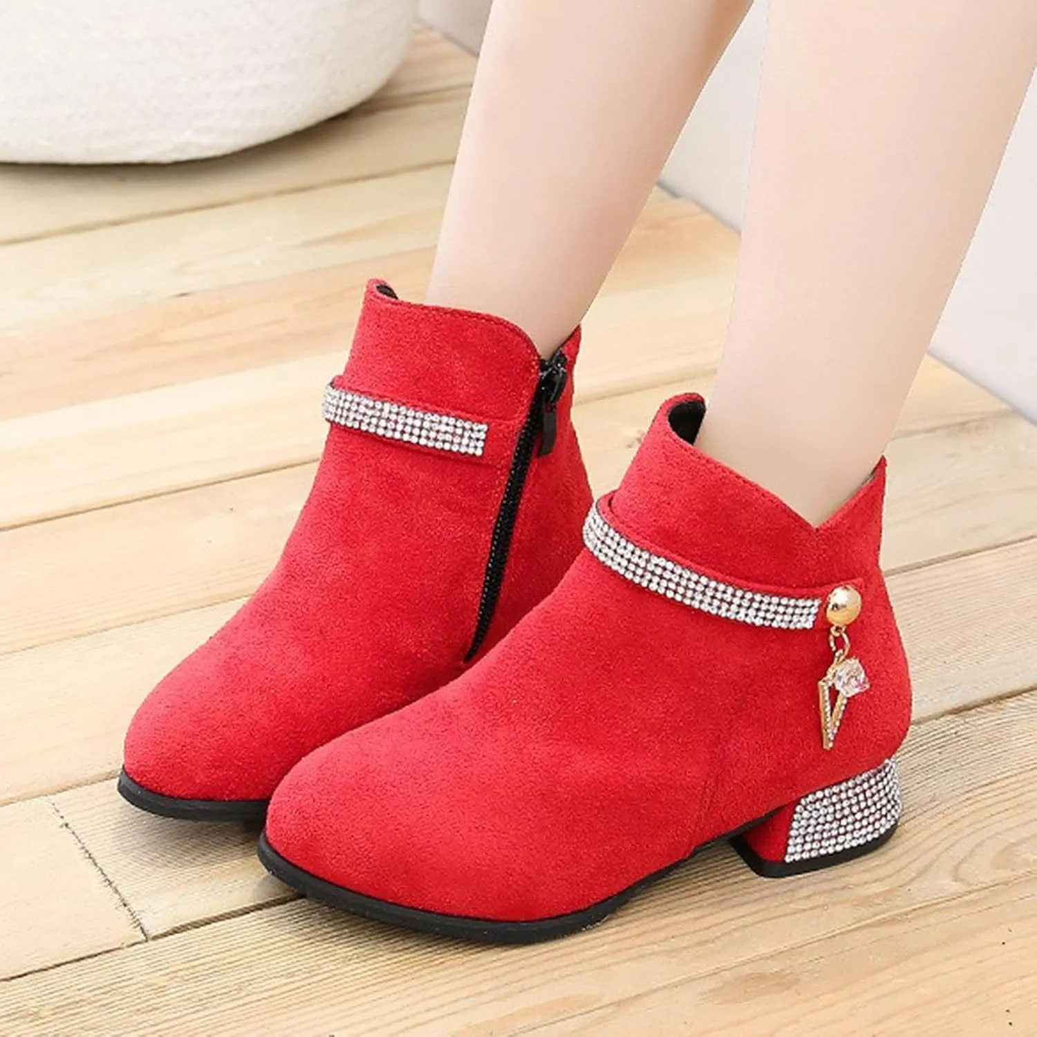 Kids Ankle Boots Kids Little Big Girls Boots Lace-Up/Zipper Outdoor Ankle Shoes Ankle Boots Toddler Winter boots