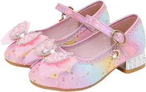 Kids Summer Shoes Girls Sandals Closed Toe Heels Wedding Party Shoes Sequins Bow For Toddler Girl Toddler Shoes