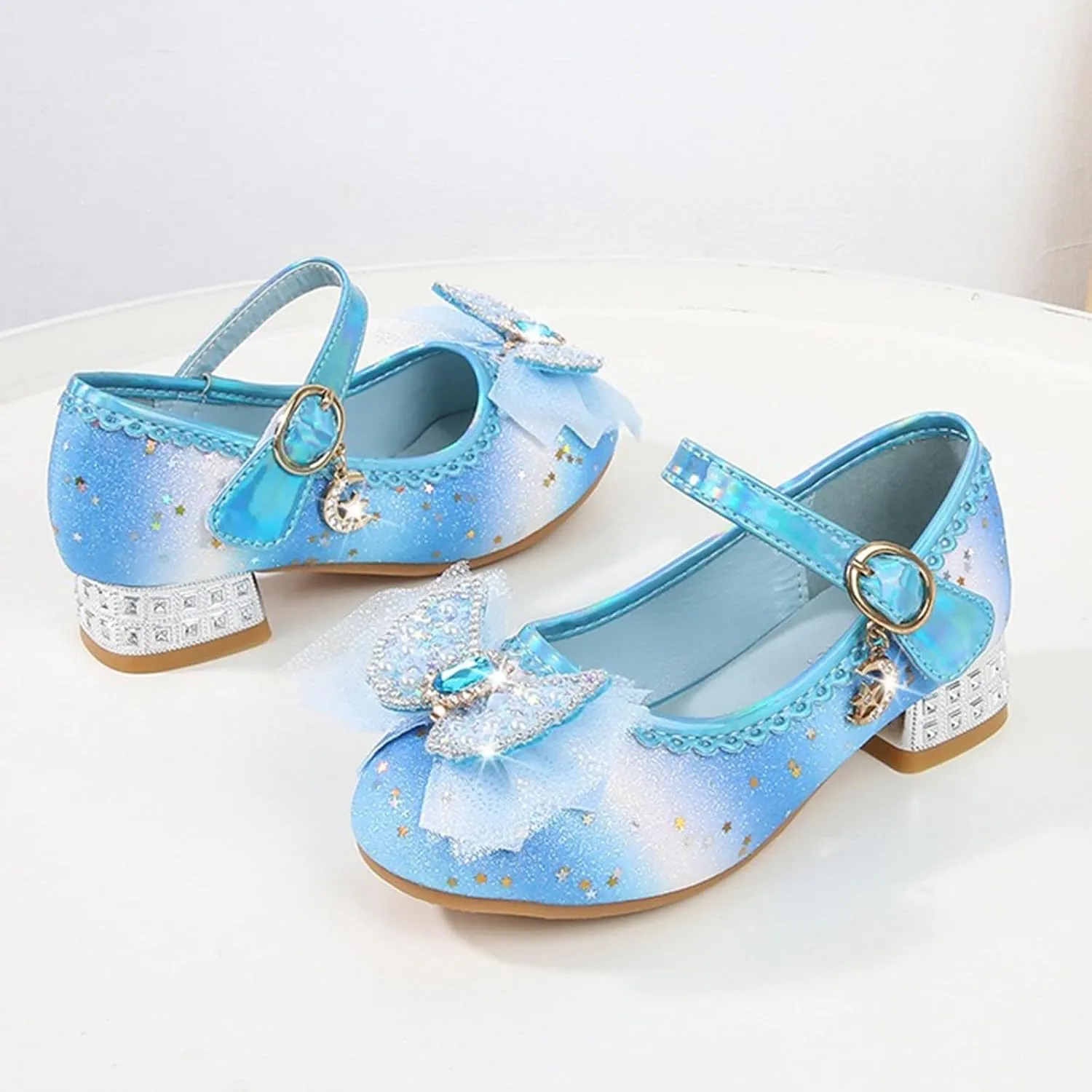 Kids Summer Shoes Girls Sandals Closed Toe Heels Wedding Party Shoes Sequins Bow For Toddler Girl Toddler Shoes