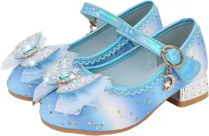 Kids Summer Shoes Girls Sandals Closed Toe Heels Wedding Party Shoes Sequins Bow For Toddler Girl Toddler Shoes