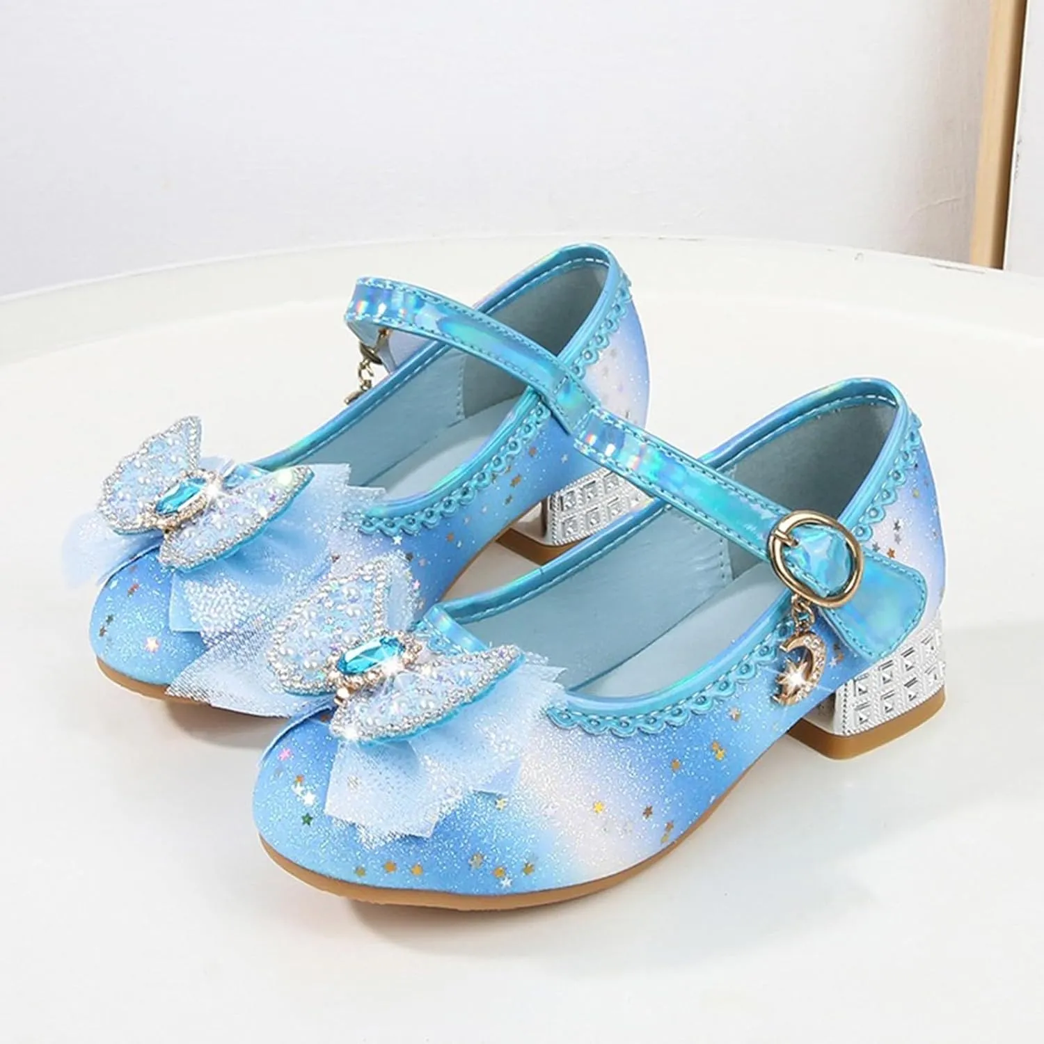 Kids Summer Shoes Girls Sandals Closed Toe Heels Wedding Party Shoes Sequins Bow For Toddler Girl Toddler Shoes