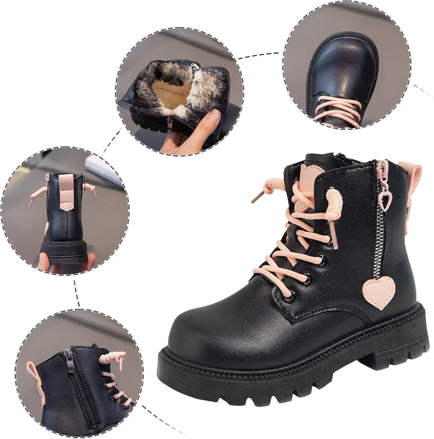 Kids Winter Snow Boots Warm Cozy Anti-Slip Mid Calf Winter Shoes Snow Boots Kids Warm Anti-Slip Outdoor Winter Shoes