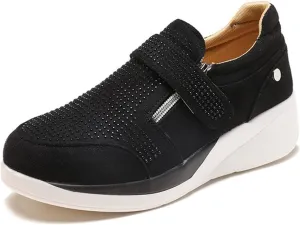 Ladmiple Sneakers For Women Walking Shoes Wide Width Glitter Shoes Slip On Casual Dressy Summer Fashion Flats Loafers
