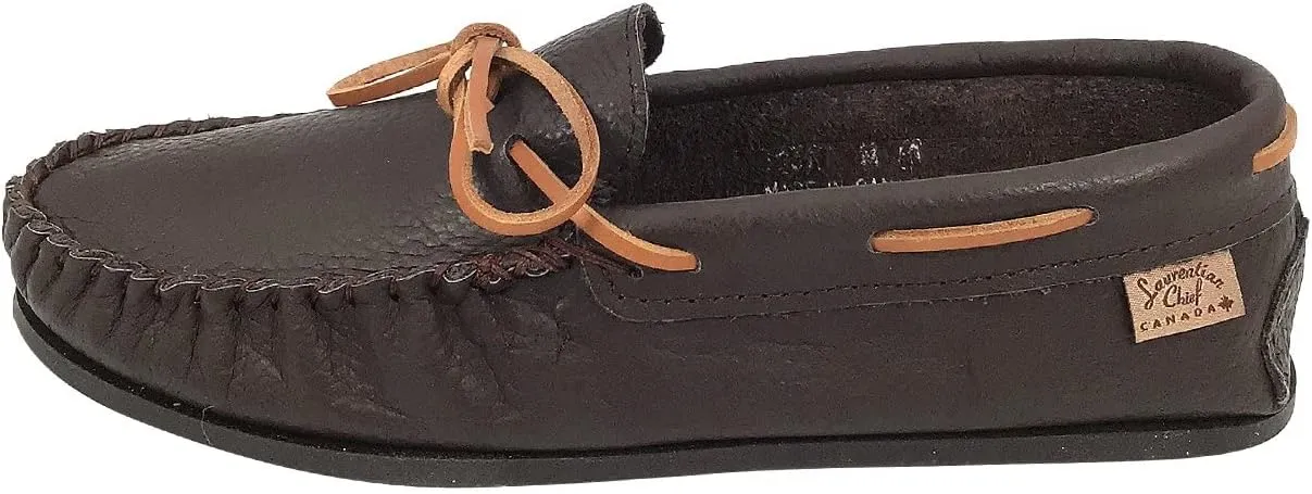 Laurentian Chief Men's Buffalo Leather Moccasin Shoes