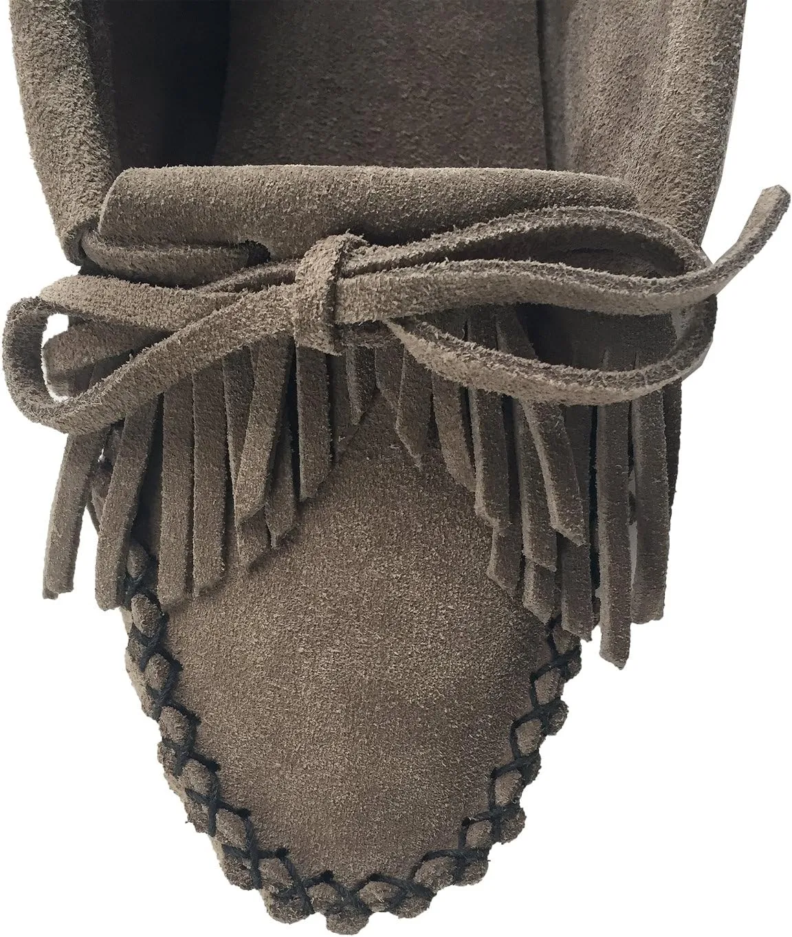 Laurentian Chief Women's Fringed Suede Moccasins