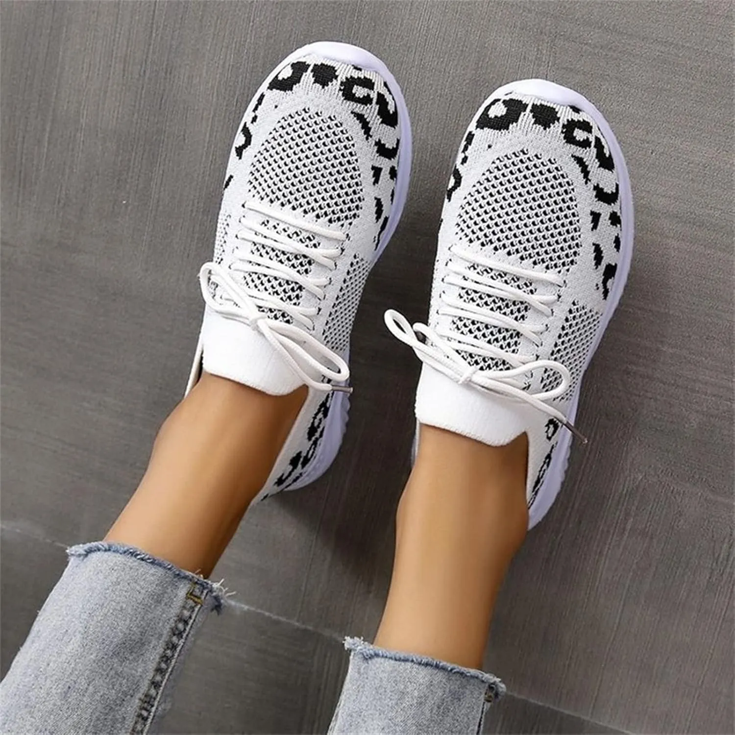 Lausiuoe Sneakers For Women Walking Shoes Comfortable Platform Loafers Fashion Casual Athletic Work Running Sneakers
