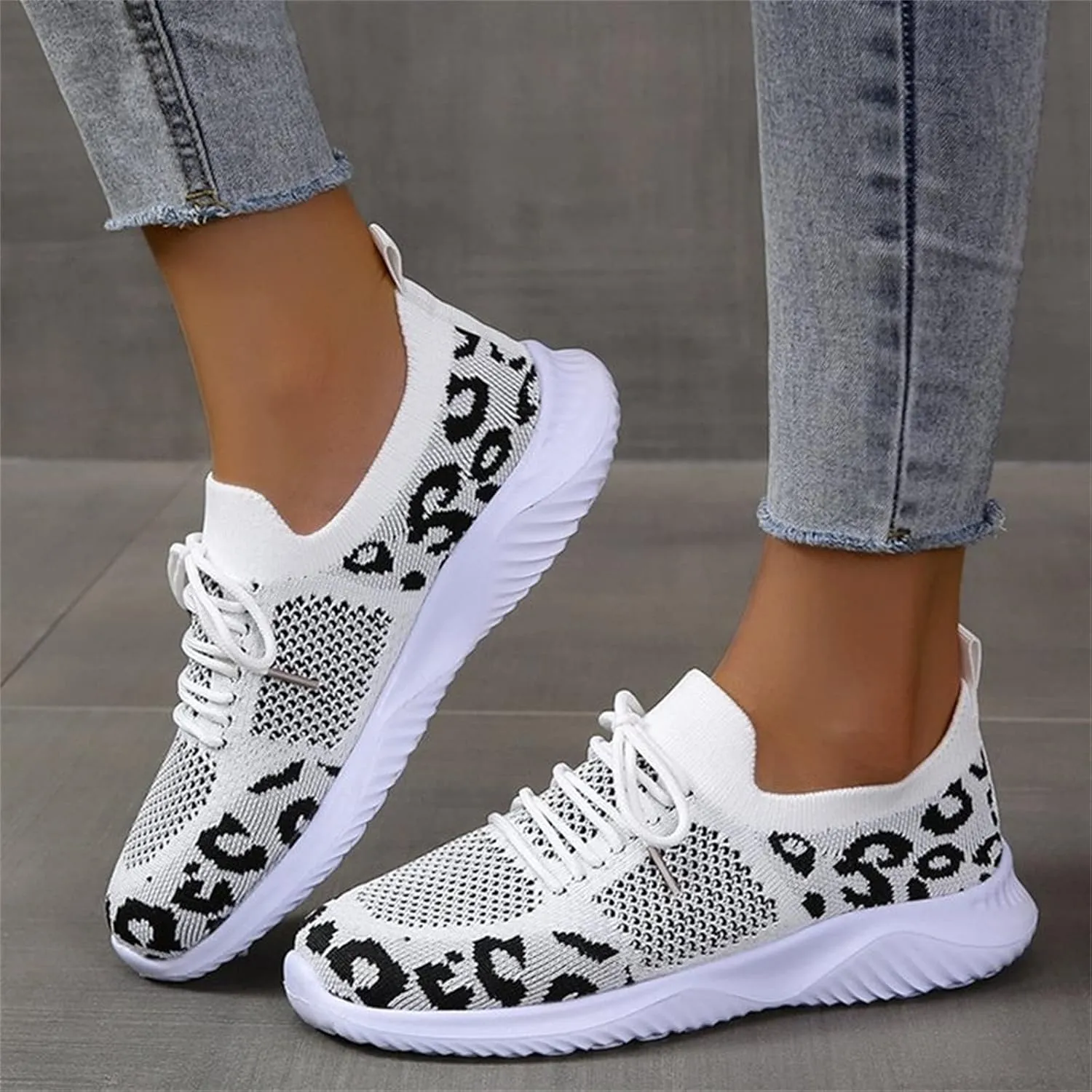 Lausiuoe Sneakers For Women Walking Shoes Comfortable Platform Loafers Fashion Casual Athletic Work Running Sneakers