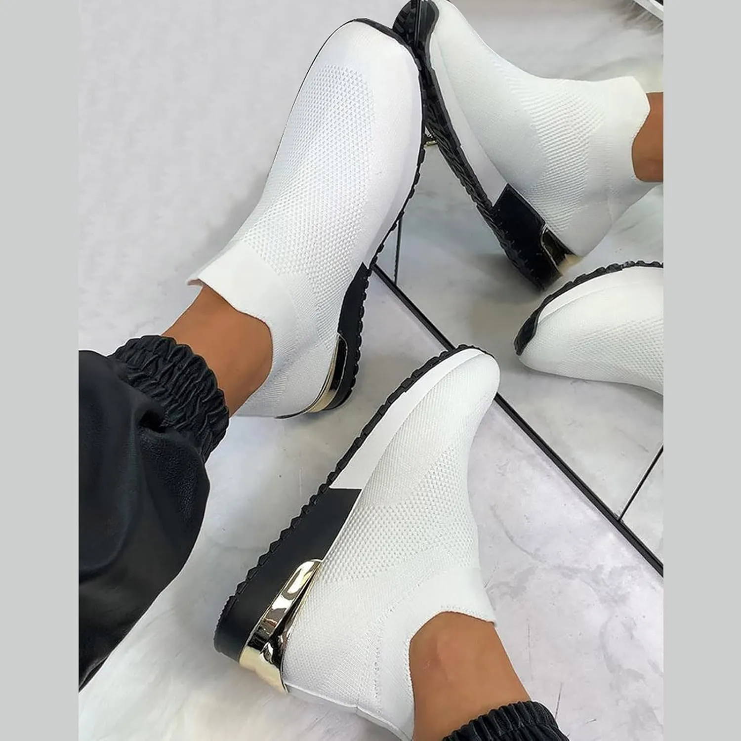 Low-Top Slip Ons Women's Fashion Sneakers Casual Mens Tennis Shoes Food Service Dressy Casual Shoes White Platform Sneakers Brown Tennis Shoe White Loafers