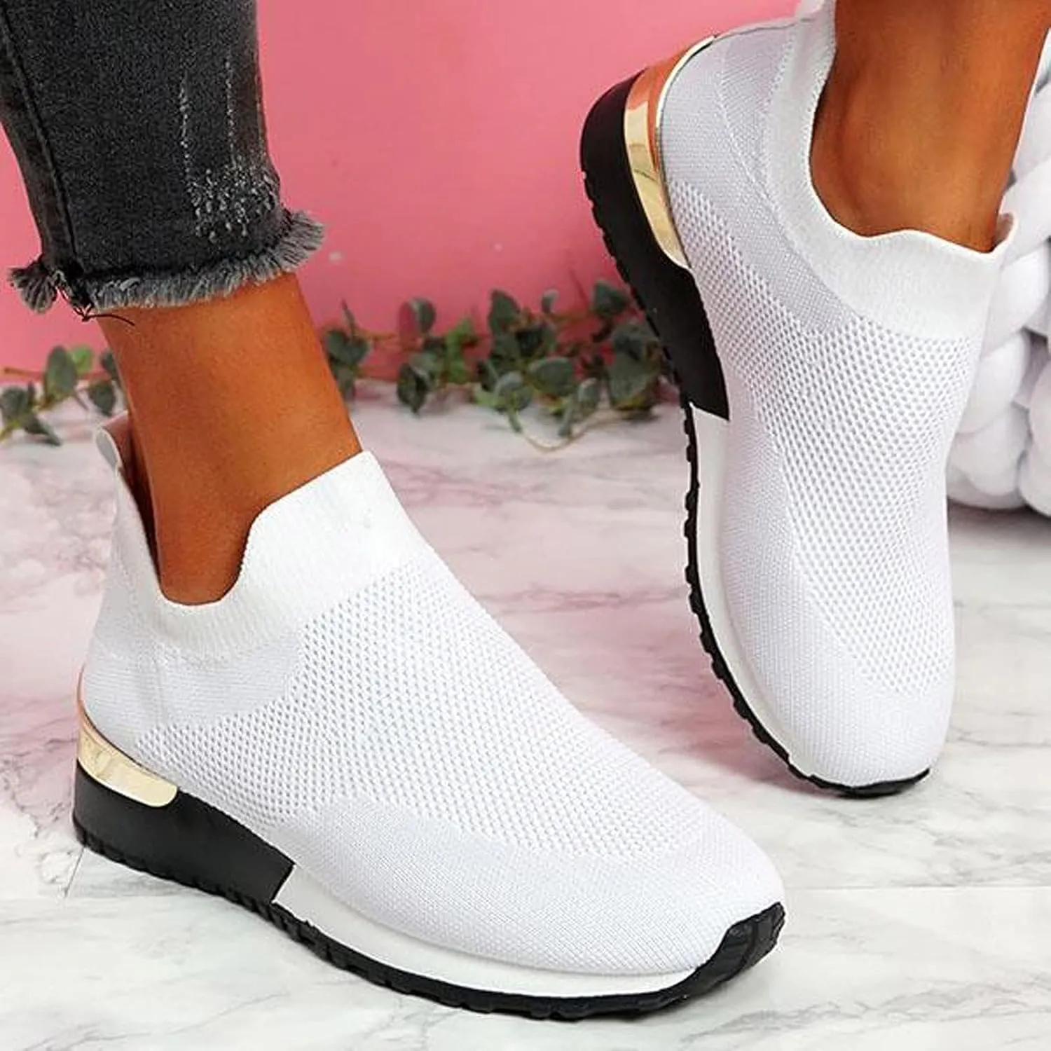 Low-Top Slip Ons Women's Fashion Sneakers Casual Mens Tennis Shoes Food Service Dressy Casual Shoes White Platform Sneakers Brown Tennis Shoe White Loafers