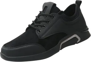 Men Low Top PU Casual Walking Shoes Youth Sports Shoes Running Breathable Travel Mens Business Sneaker