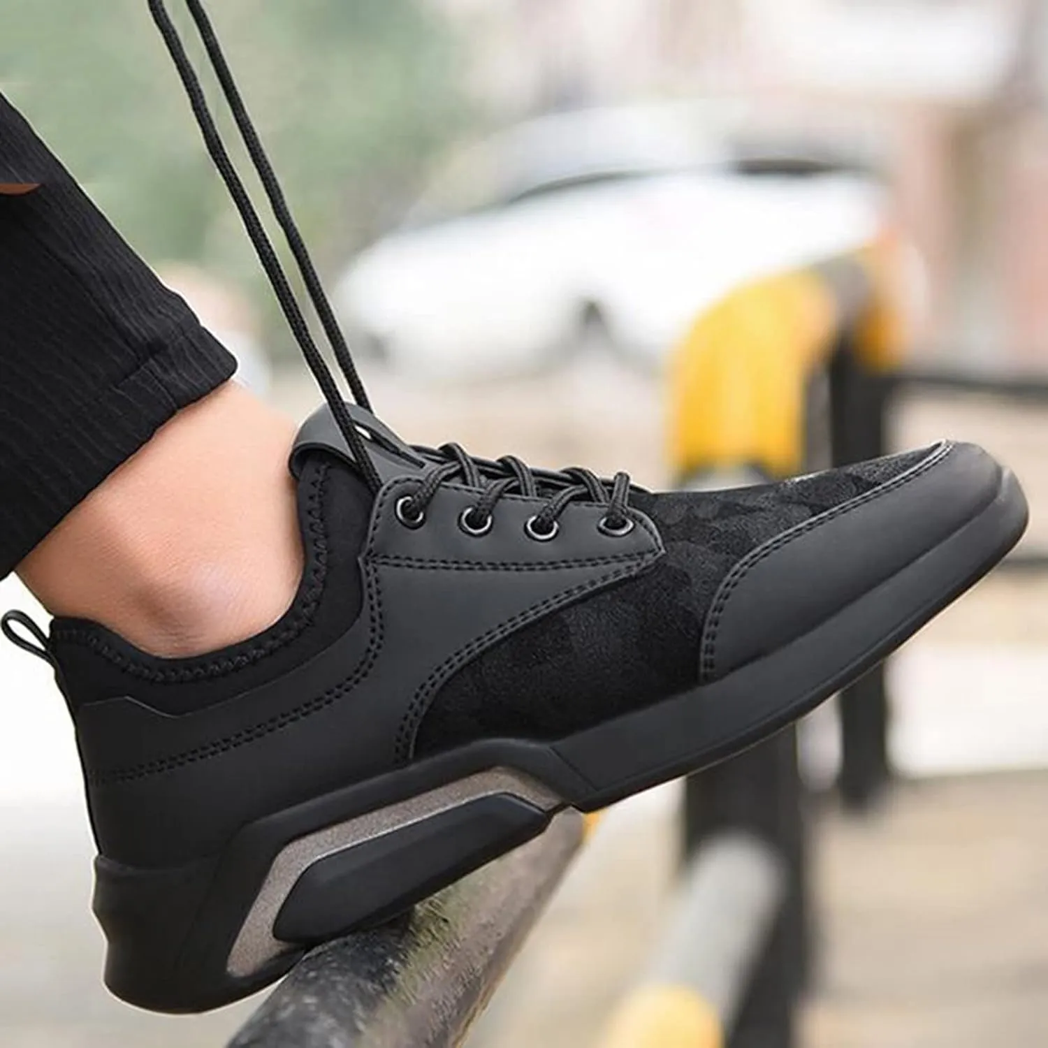 Men Low Top PU Casual Walking Shoes Youth Sports Shoes Running Breathable Travel Mens Business Sneaker