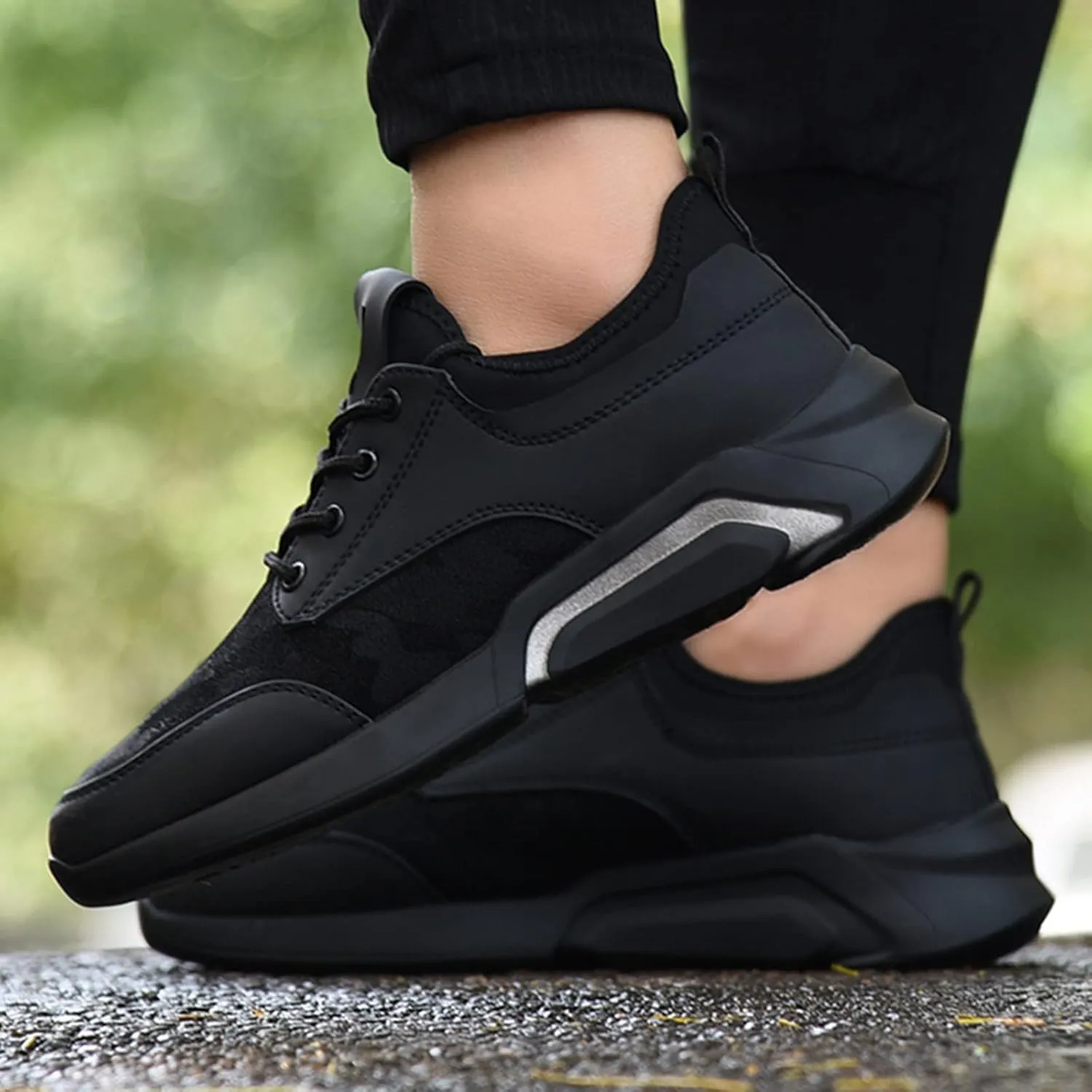 Men Low Top PU Casual Walking Shoes Youth Sports Shoes Running Breathable Travel Mens Business Sneaker