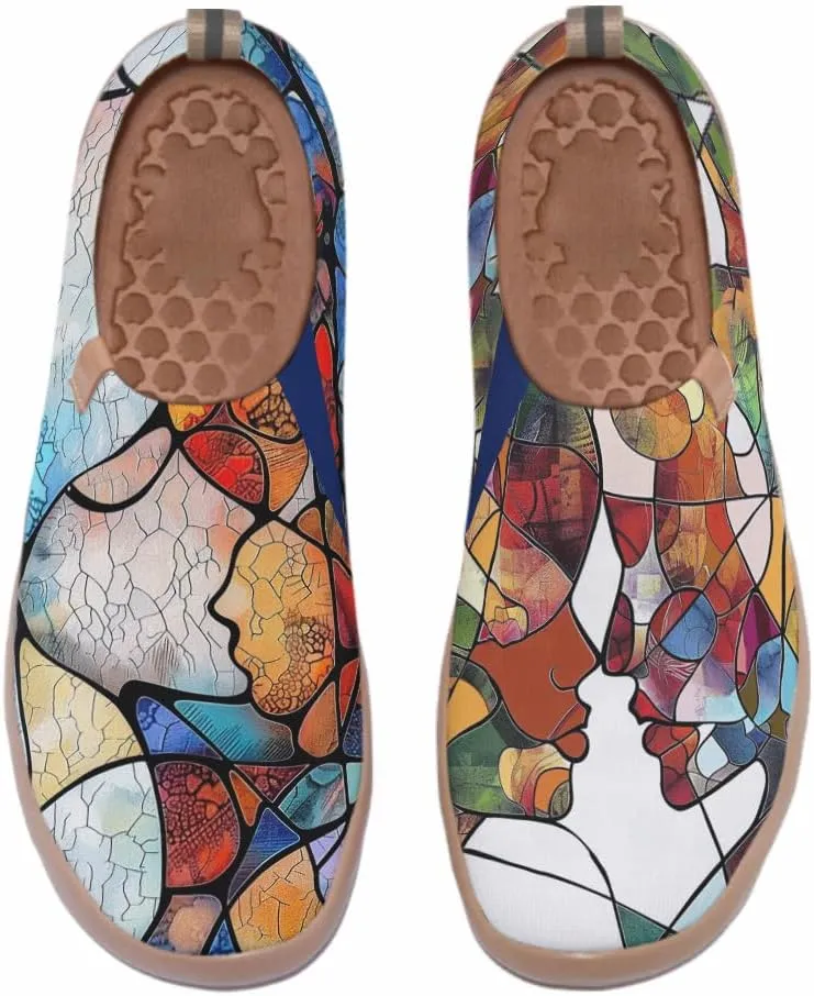 Men's Art Painted Slip Ons Loafers Comfortable Flats Sneakers Travel Casual Walking Shoes
