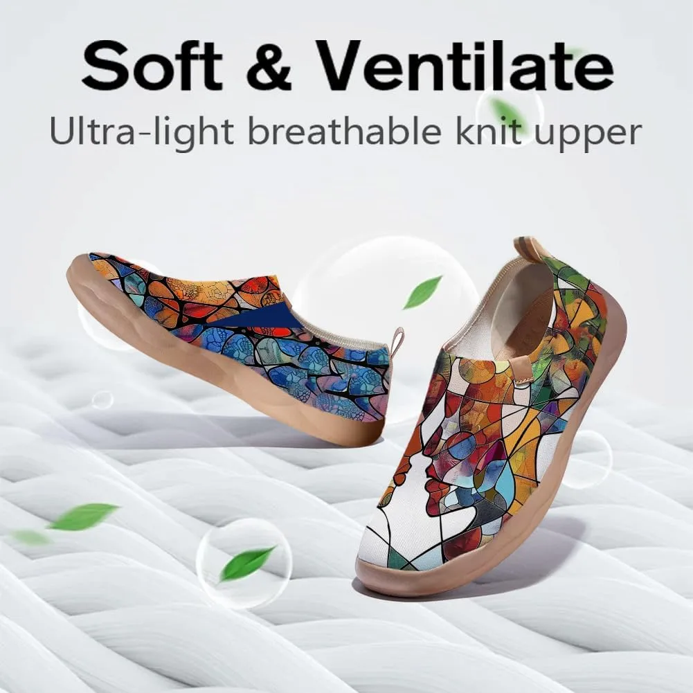 Men's Art Painted Slip Ons Loafers Comfortable Flats Sneakers Travel Casual Walking Shoes
