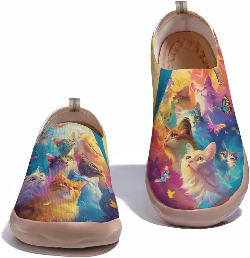 Men's Art Painted Slip Ons Loafers Comfortable Flats Sneakers Travel Casual Walking Shoes