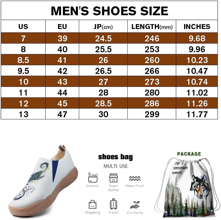 Men's Art Painted Slip Ons Loafers Comfortable Flats Sneakers Travel Casual Walking Shoes